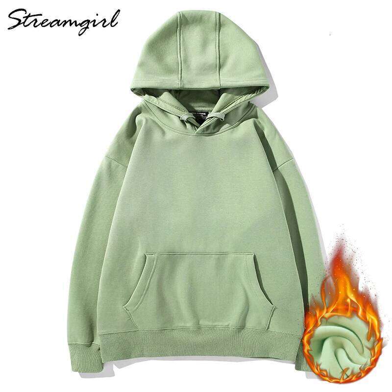 Winter Fleece White Sweatshirt Hoodies Vintage Hoodie Casual Warm Veet Sweatshirts For Women Top Hooded Jacket