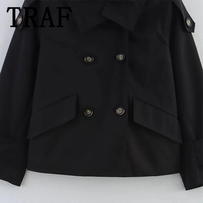 TRAF Women Jacket 2025 Womens Two Tone Short Coat Fashion Windbreaker Style Casual Jackets Streetwear In Outerwears 250728