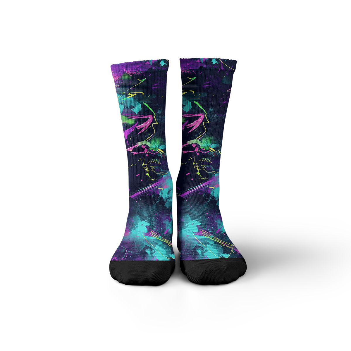 Neon Graffiti - Style Unisex Tube Designer Designer Socks C124