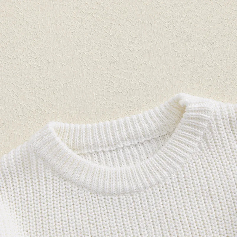 -08-02 Lioraitiin 0-3Y Baby Boy Girl Knit Sweater Letter Embroidery Crew Neck Long Sleeve Pullover Tops for Fall Winter 250731