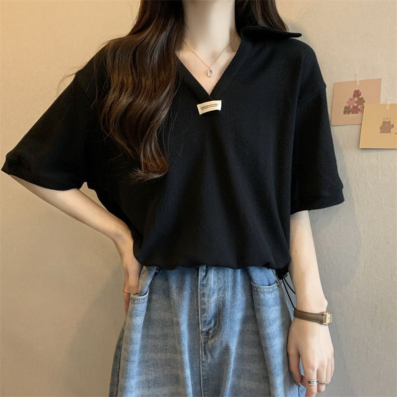2025 Women's Short sleeved T-shirt Spring/Summer New Style Loose Fit Plus Size Unique Design Basic Shirt Women's T-shirt Top New Designer T-