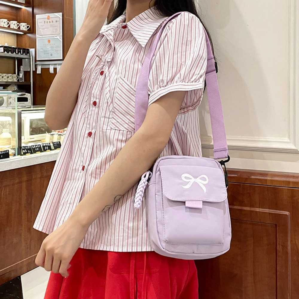2025 Women Bow Fashion Shoulder Bag Adjustable Strap Trendy Crossbody Bag Solid Color Daily Messenger Bag Purses and Handbags G250729