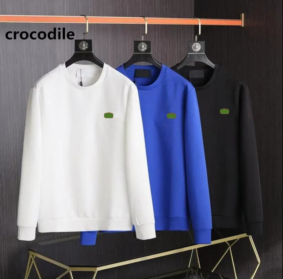 Designer men's sportswear sweater pullover fashion crocodile embroidery women's hoodie men's jacket autumn and winter long sleeved round neck pullover couple hoodie