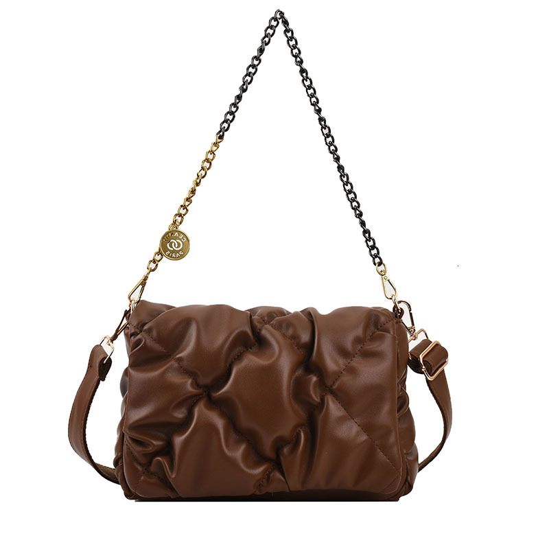 2023 New Pleated Large Capacity Cloud Fashion Versatile Chain Shoulder Crossbody Trendy Texture Women's Bag ddmymoon