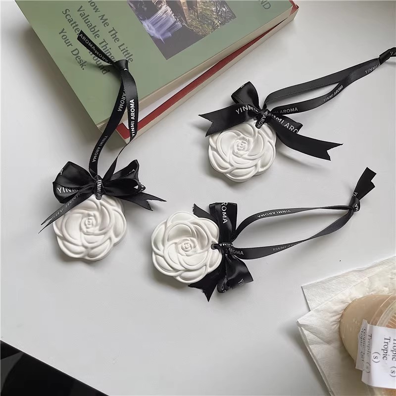 Camellia Gypsum Aromatherapy Tablets, Home Wardrobe, Bedroom, Long lasting Fragrance, Room Fragrance, Female, Car Hanging