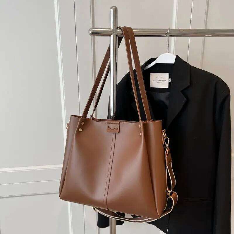 designer bag Casual Large Capacity Commuter Tote Women's Bag Girls Clash Colours Hundreds of Shoulder Bags Ladies Handbag PU Material