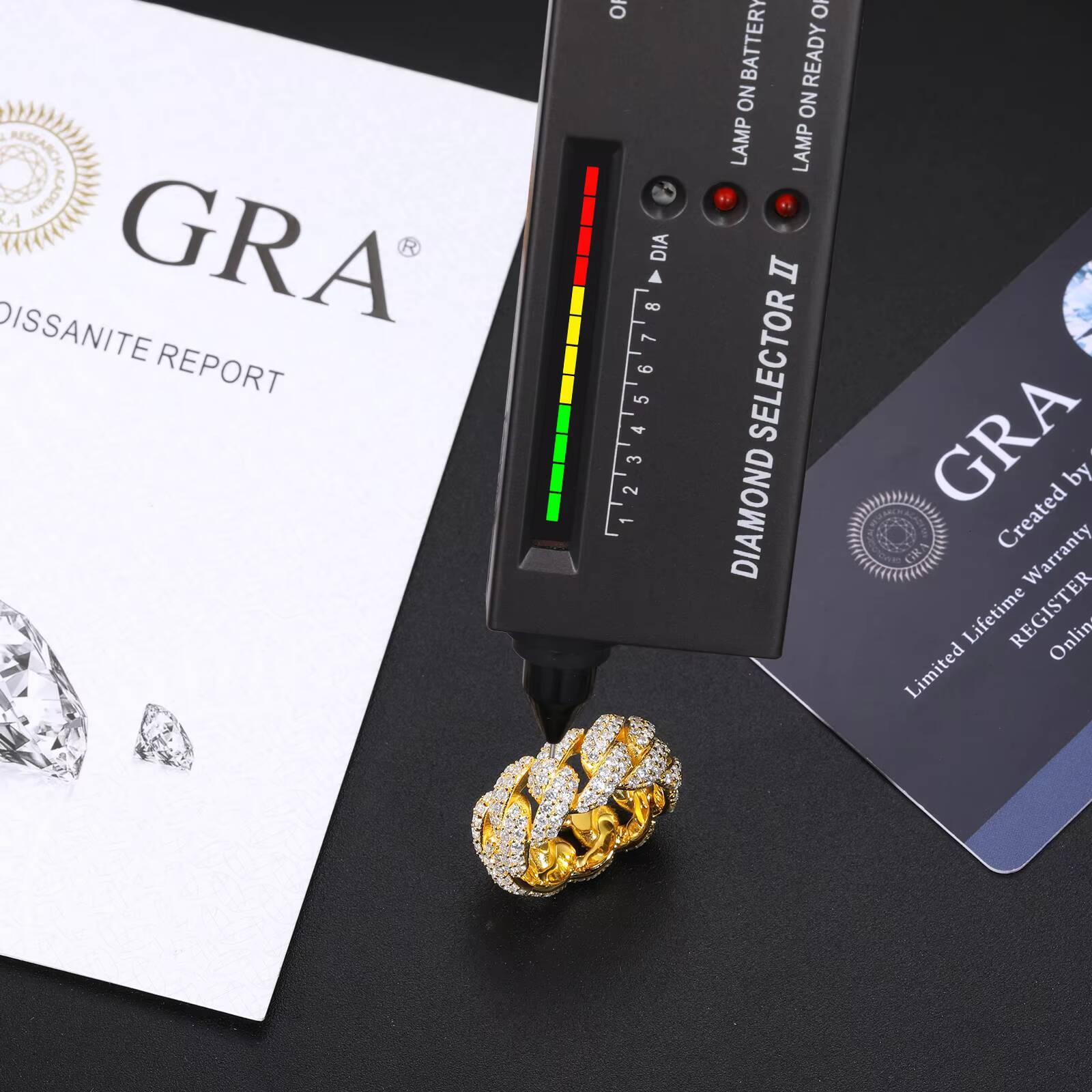 Wholesale Bling Hip Hop Jewelry 9mm Gold Plated 925 Sterling Silver VVS Moissanite Diamond Iced Out Cuban Band Ring for Men