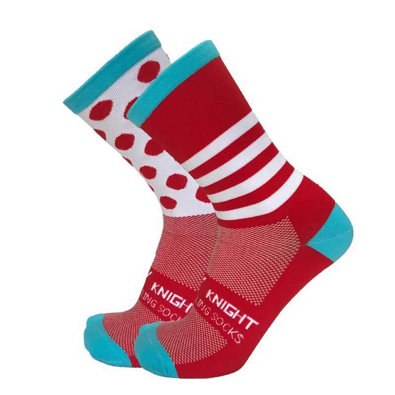 New Stripe Dot Cycling Socks Top Quality Professional Brand Sport Breathable Bicycle Sock Outdoor Racing Running Socks Z250731
