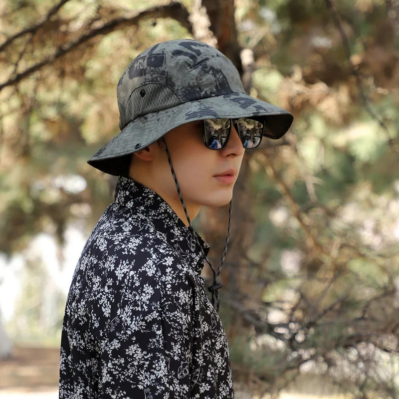 60-65cm XXL Head Hat Men Summer Outdoor Cap Jungle Fisherman Cap Lightweight Sunscreen Quick-Drying Sun Hats Big Caps M16 250724