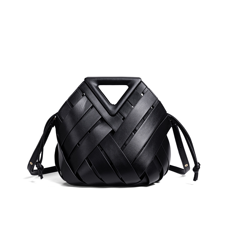 Totes Large capacity handbag triangle bag 2025 new hand-held clip bag diamond grid woven dinner bag