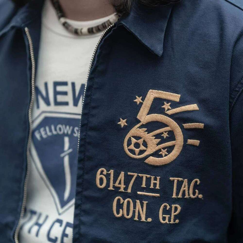 Designer Clothing 2025 Non Stock Korean War Mosquitoes Tour Jacket Retro Men's Embroidery Souvenir Tops