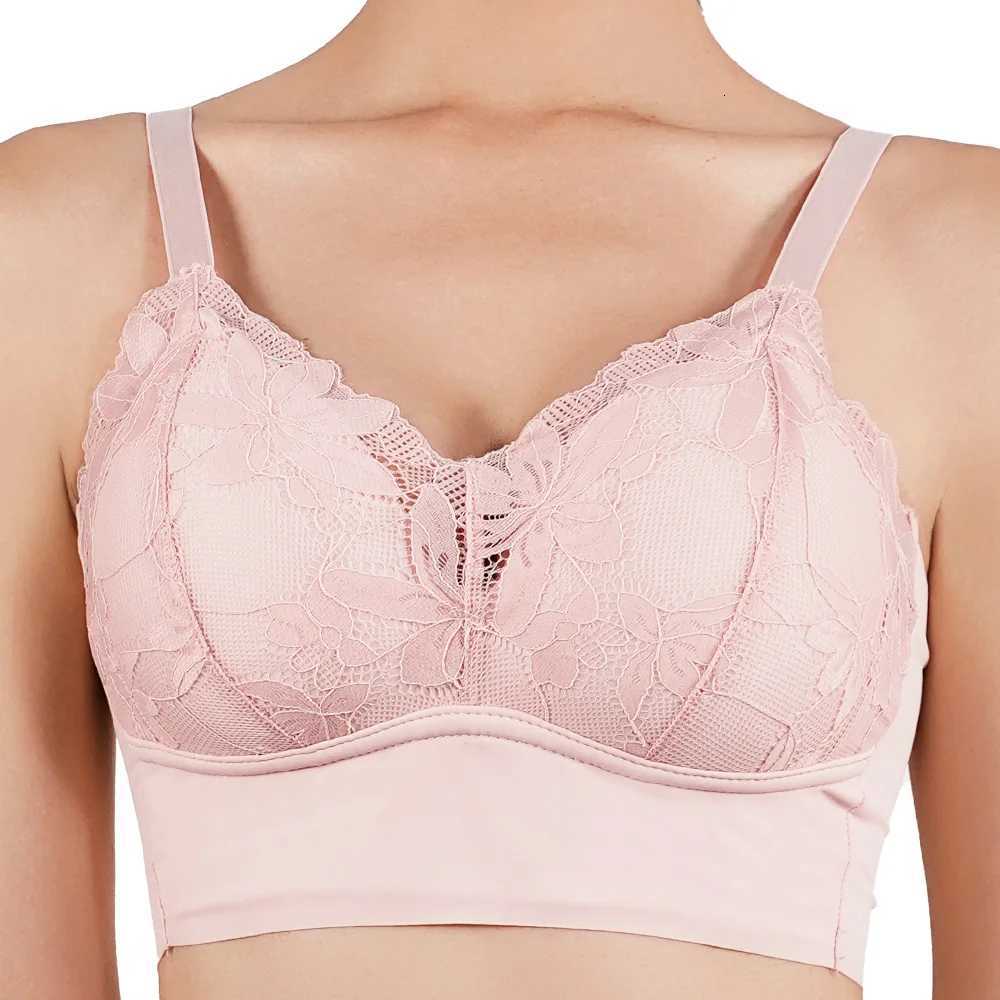 Hot Full Cup Thin Underwear Small Bra Plus Size Wireless Adjustable Lace Womens Bra Breast Cover B C Cup Large Size Lace Bras Z250730