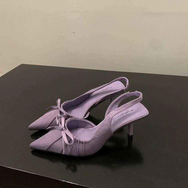 Summer designer shoes designer Slip On High Heel Women Sandals Fashion Butterfly-knot Singbacks Pumps Stripper Party Female Sandalias