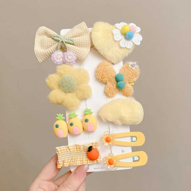 Girls Hair Card Small Cute Hair Accessories Headwear Baby Hair Clips Full Cloth Package Sweat Hair Clip do not Hurt Child Hair R250730