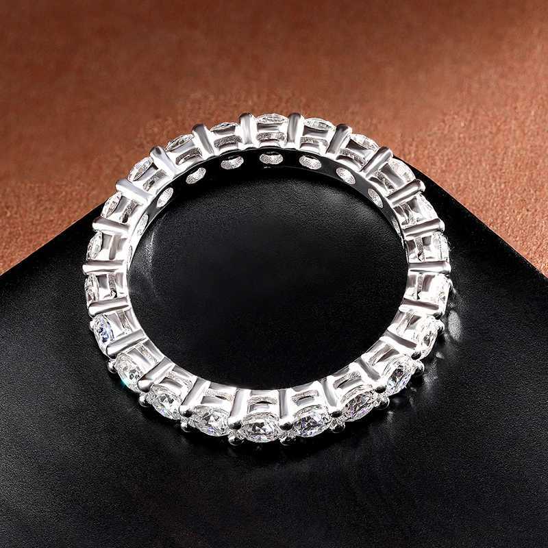 3mm Round Moissanite Ring 18K White Gold Plated 925 Sterling Silver Fine Jewelry Wedding Engagement Rings for Women Men y250730