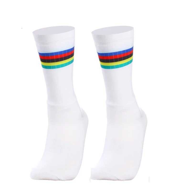 New Summer Breathable Cycling Socks Men Anti Slip Seamless Aero Bike Wearproof Road Cycling Socks Z250731