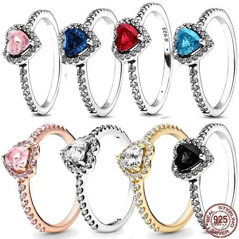 Hot selling high-quality 925 sterling silver heart-shaped ring sparkling luxury womens charm jewelry birthday surprise gift. y250730
