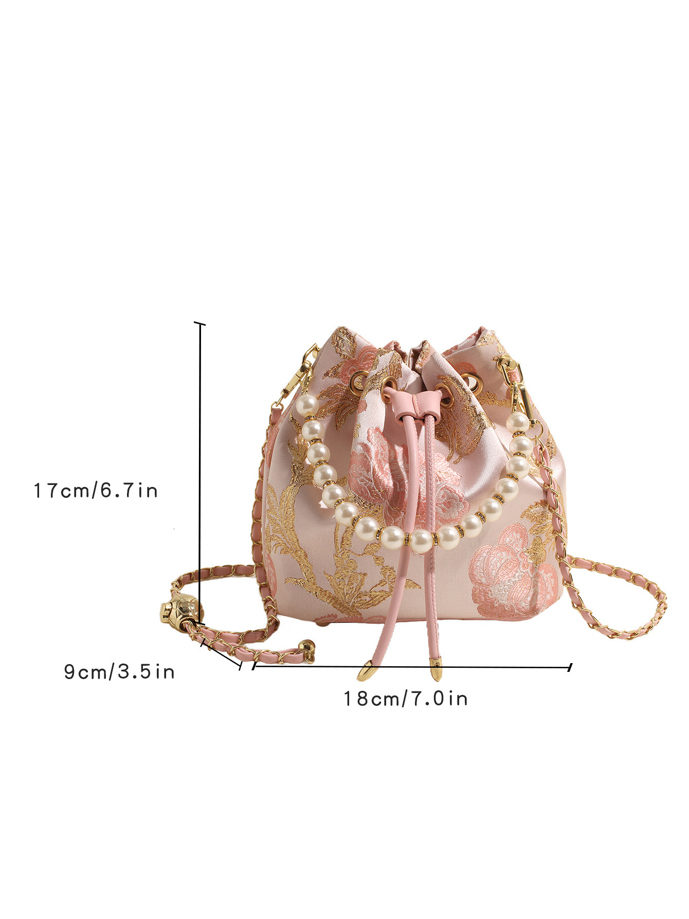 New Chinese style trend trendy women s bag new pearl handbag designer bag bucket bag fashionable multifunctional shoulder bag