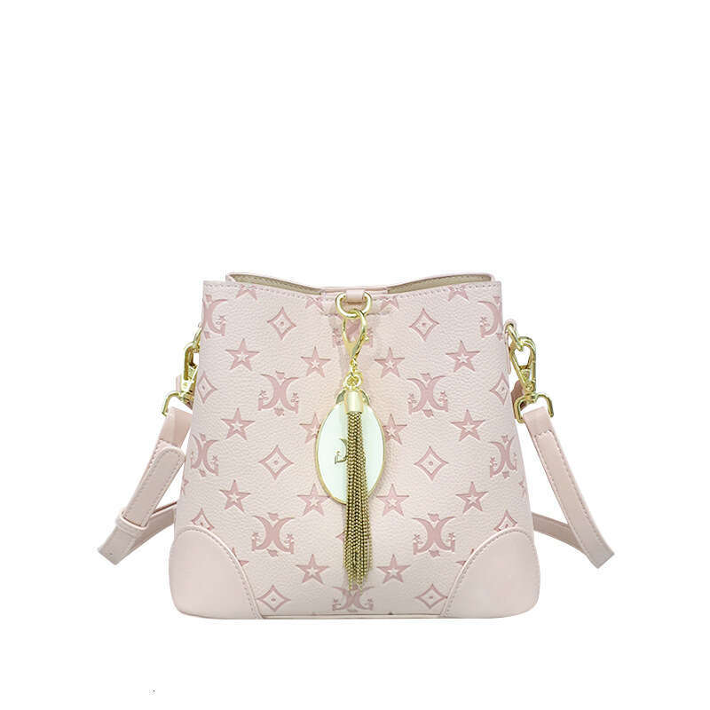 Light Luxury High-Quality Textured Embossed Bucket Bag for Women 2025 New Large Capacity Shoulder Handbag