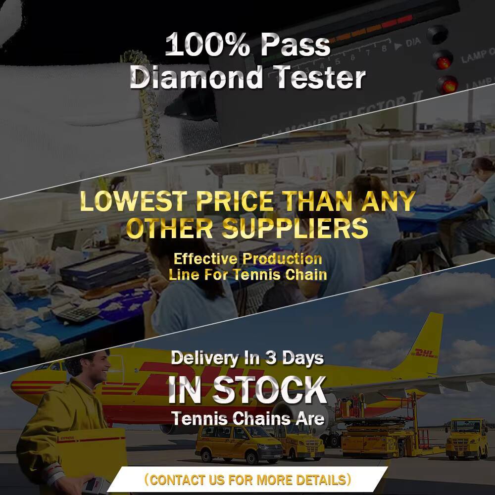 2025 Wholesale 18K Gold Vvs Moissanite Tennis Necklace Chain Iced Out 3MM 4MM 5MM 925 Silver Lab Diamond Tennis Bracelet Fine Jewelry