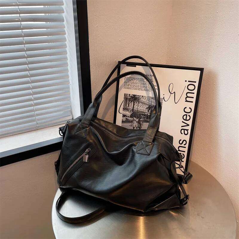 Fashion Women s Large Capacity New Pu Leather Versatile Crossbody Simple Casual Shoulder Tote Bag bag