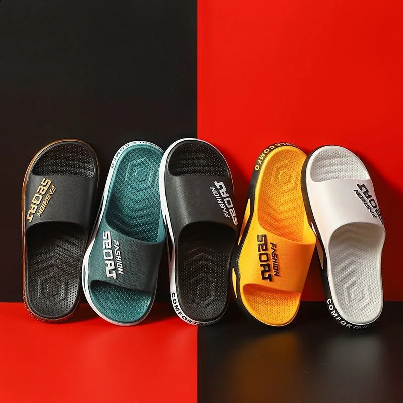 Mens Slippers Can Be Worn Externally In Summer Non-Skid Bathroom Sandals Trendy Bathroom Home Indoor Flip-flops For Men 250725
