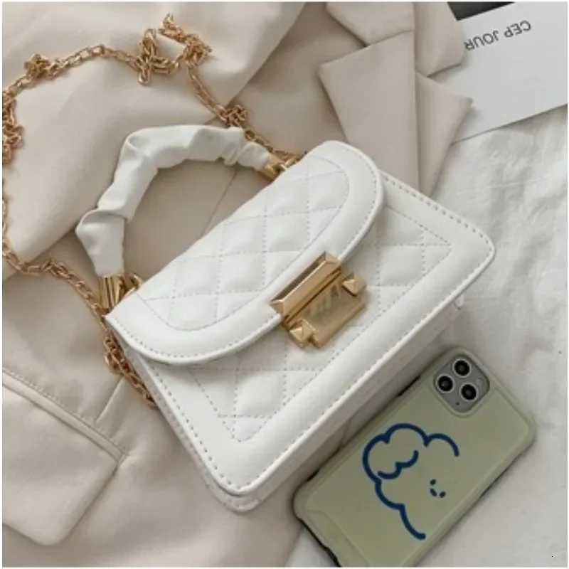 Grid pattern tote bag womens decoration flap wallet fAshion PU leather crossbody bag high quality bag Y250730