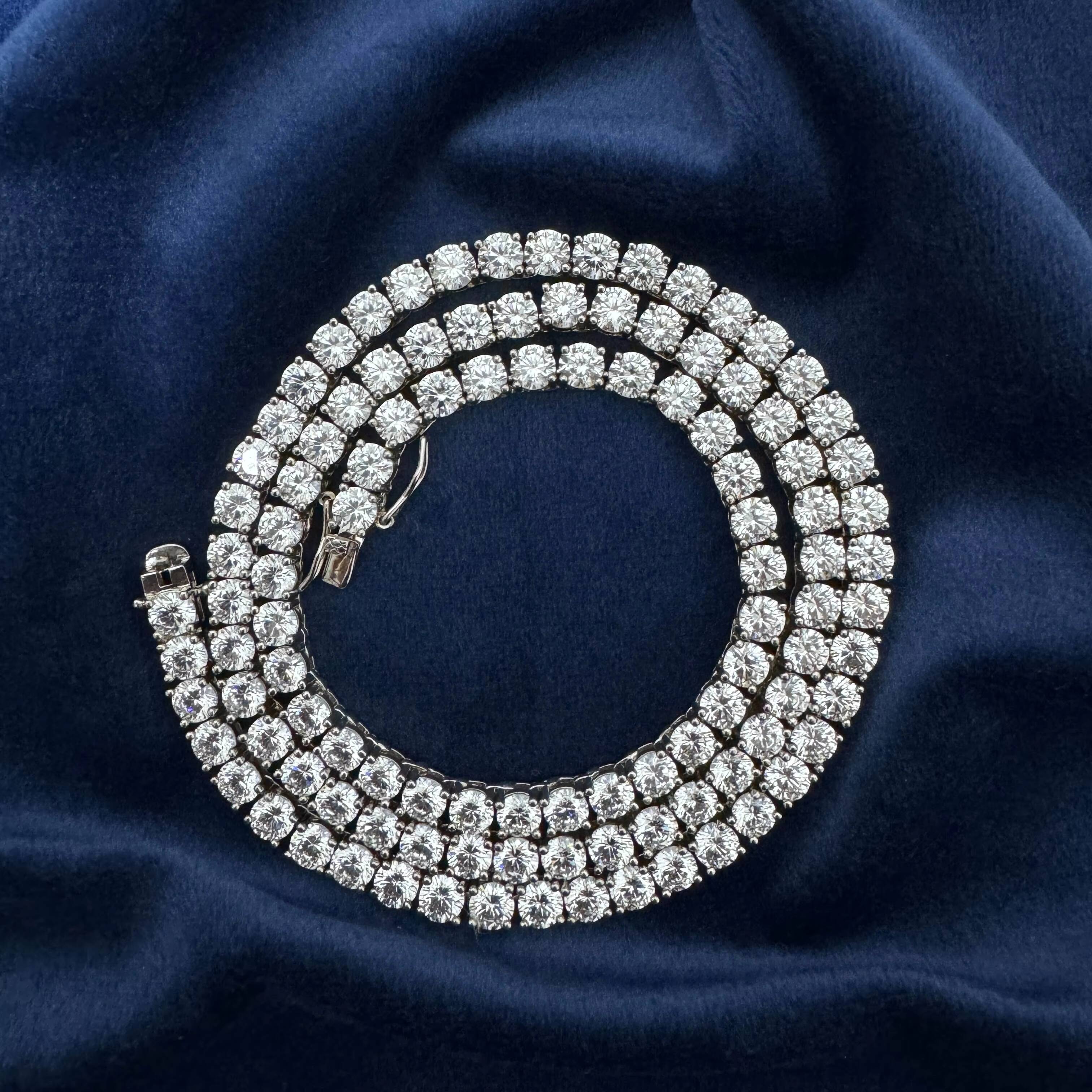 Fine Jewelry 3-8mm Tennis Chain Necklace Iced Out VVS Diamond Custom Moissanite Tennis Chain