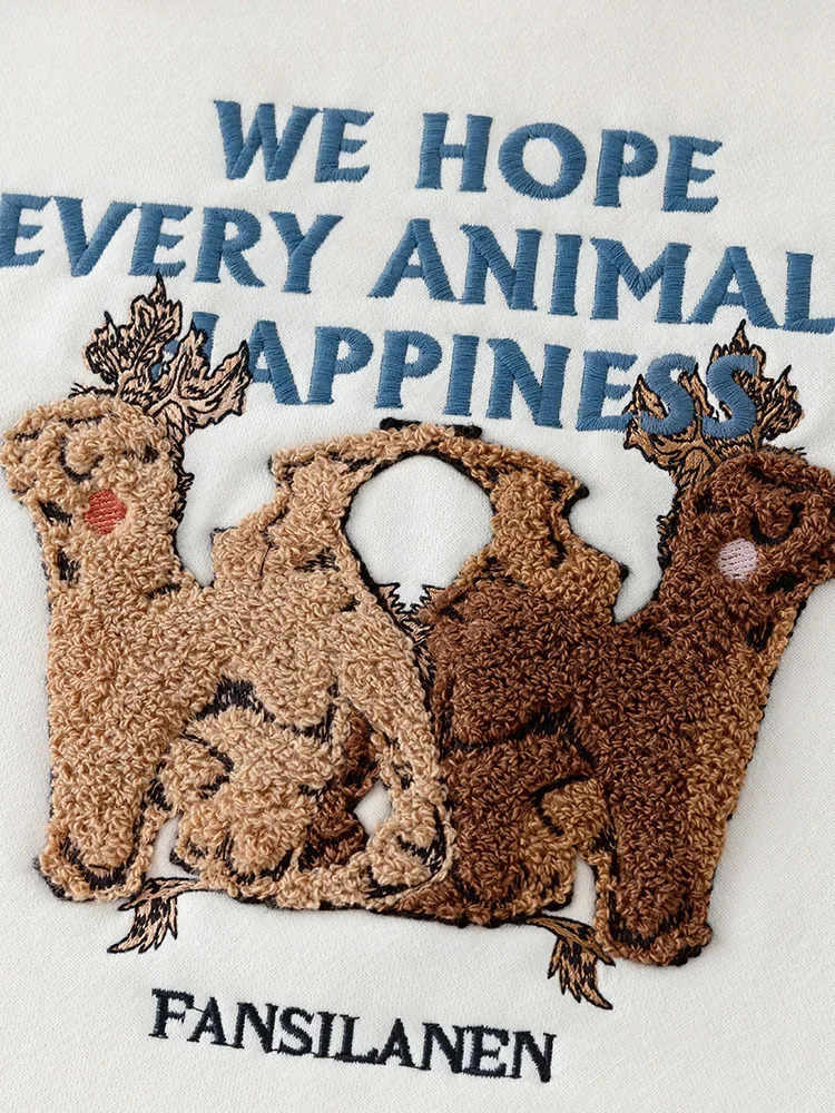 FSLE Allmatch Thickened Hooded Sweatshirt for Women Winter ly Threedimensional Toothbrush ed Pullover Female 250731