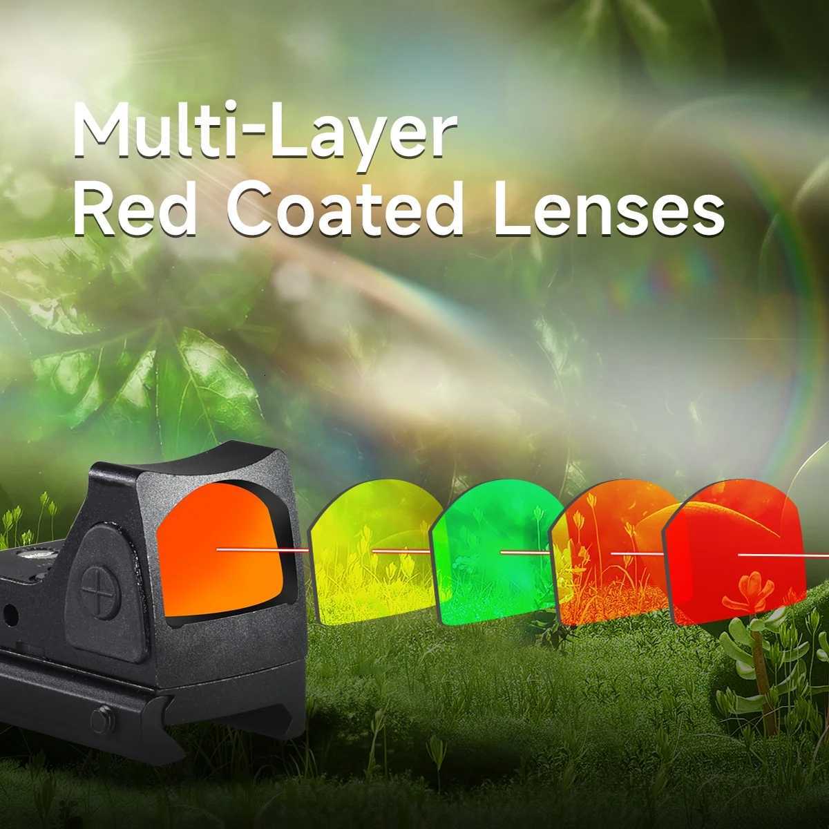 Mini Red Dot Sight Tactical Optic Reflex Collimator Hunting Airsoft Compact Riflescope Equipment Accessory AR15 G19 M4 R250730