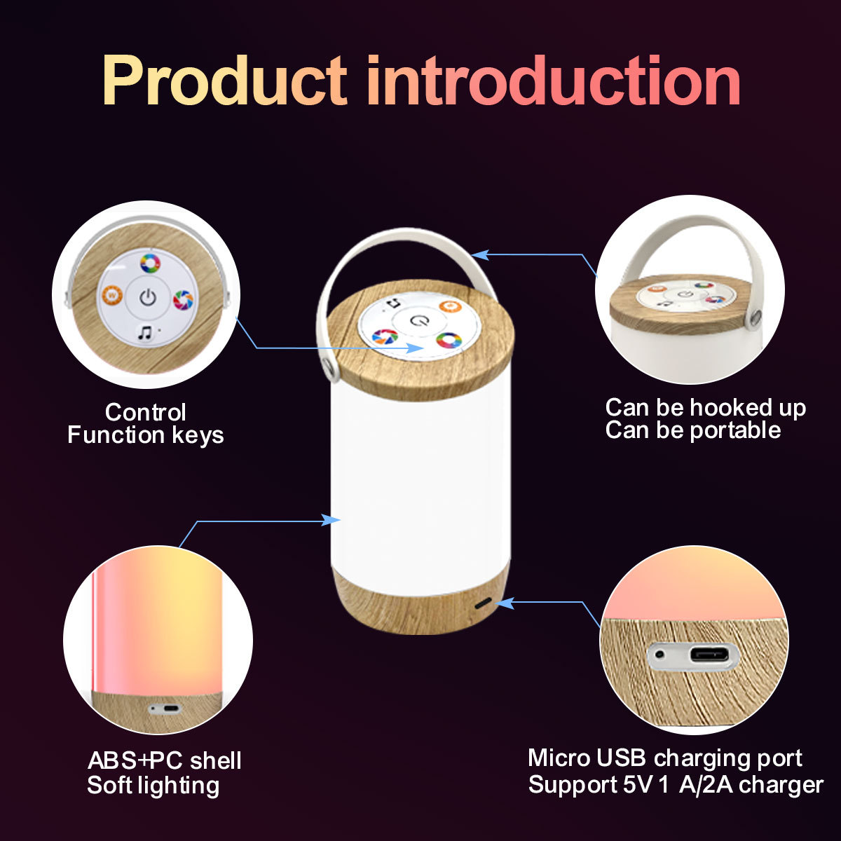 Baby Care LED Sleep Lamp with Charging Feature - Ideal Bedside Reading Companion-HCP030