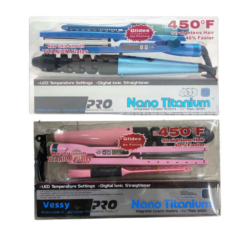 Three-Piece Spiral Iron Comb Set Automatic Curling Wand Straightener Hair Clip Bangs Perm Tool