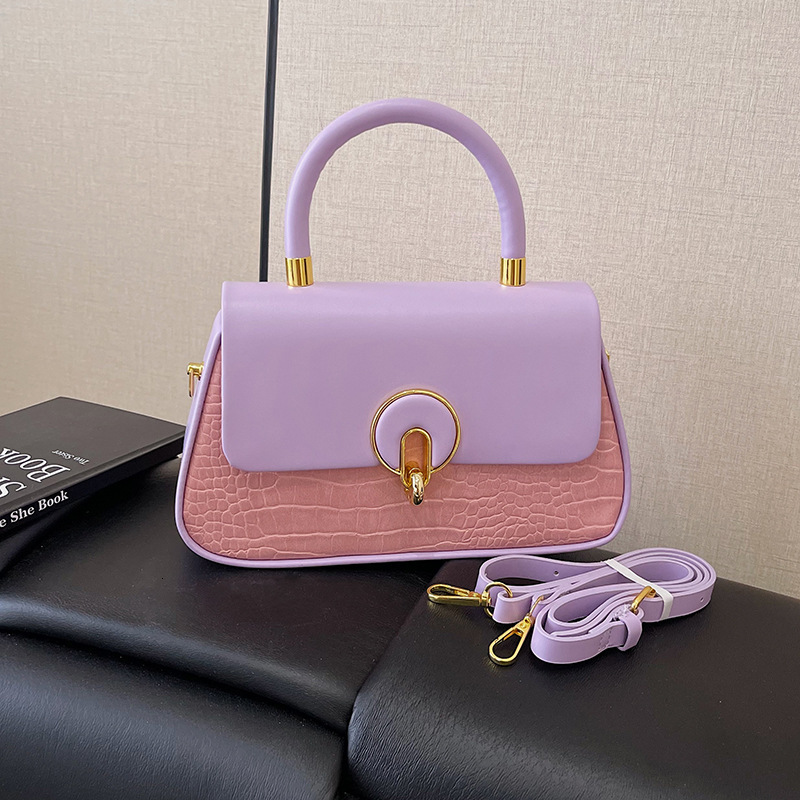 Color-Block Handbag for Women 2025 New Trendy Fashion Patchwork Single Shoulder Crossbody Small Square Bag ddmymoon