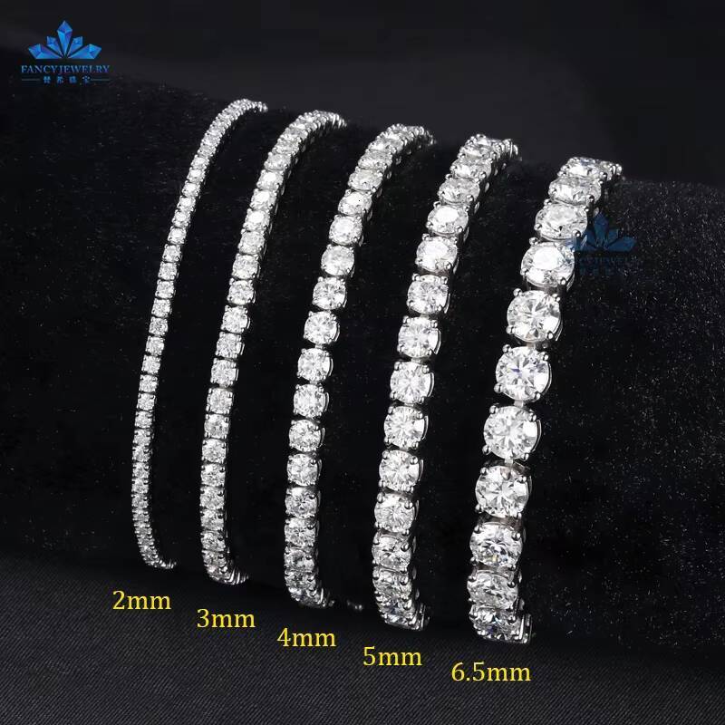 2025GIA IGI Certified Lab Grown Diamond Tennis Chain 10K 14K 18K Gold 3MM 4MM 5MM Vvs Lab Created Diamond Tennis Chain