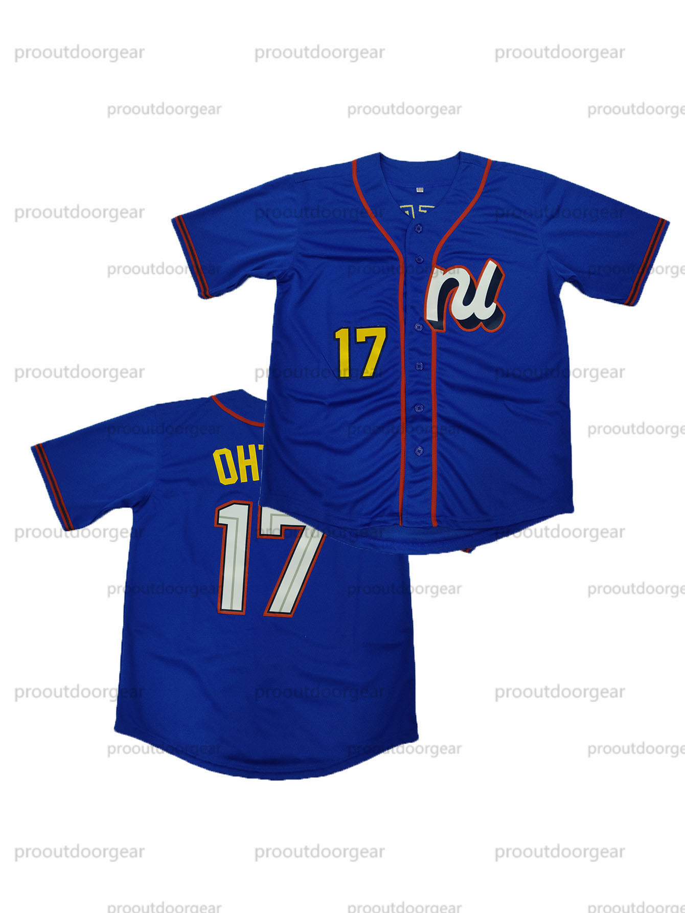 In Stock 17 OHTANI Baseball Jerseys #JUDGE Sweatshirt - Embroidered Stitched Jerseys Breathable Slight Stretch Polyester