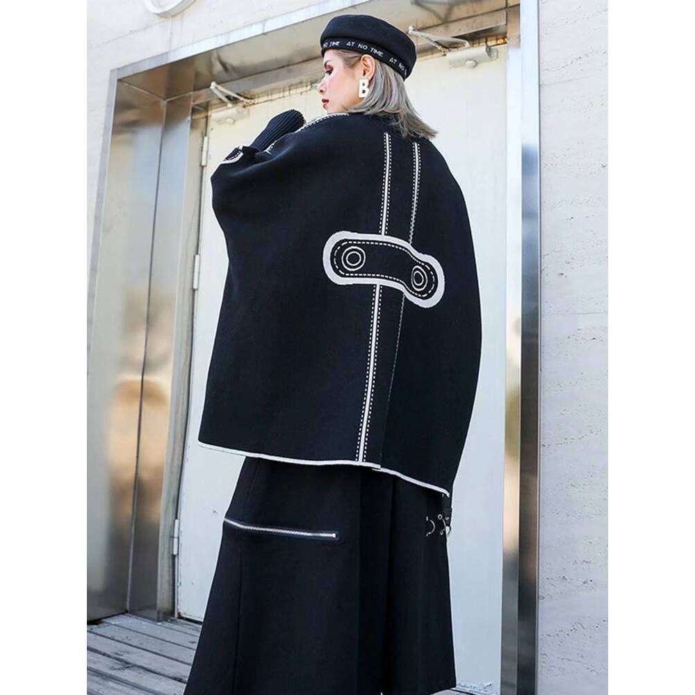 Designer Clothing 2025 Both Side Wear Big Size Knitting Sweater Turtleneck Long Sleeve Women Pullovers New Fashion Autumn Winter 2025 1De3629