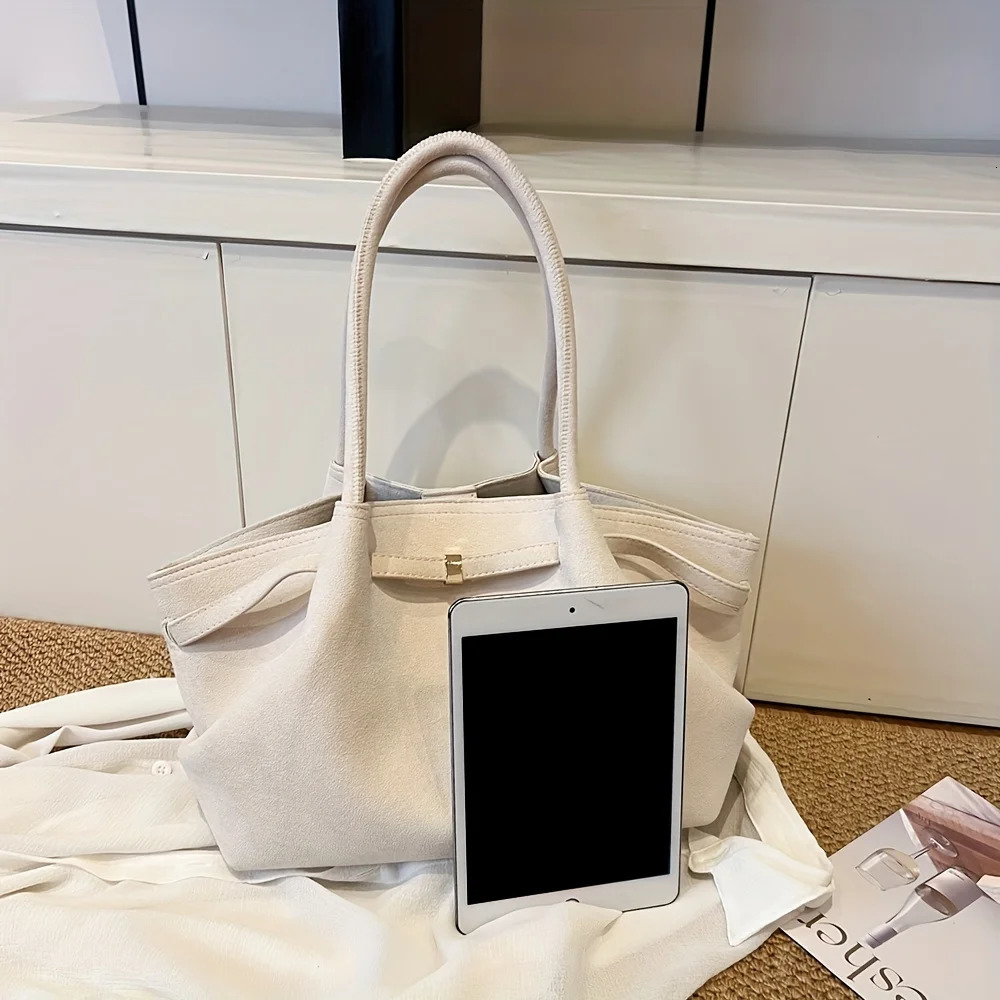 Autumn and Winter Deerskin Velvet Underarm Bag Womens Large Capacity Vintage Tote Bag Fashion All-Matching Female 250731