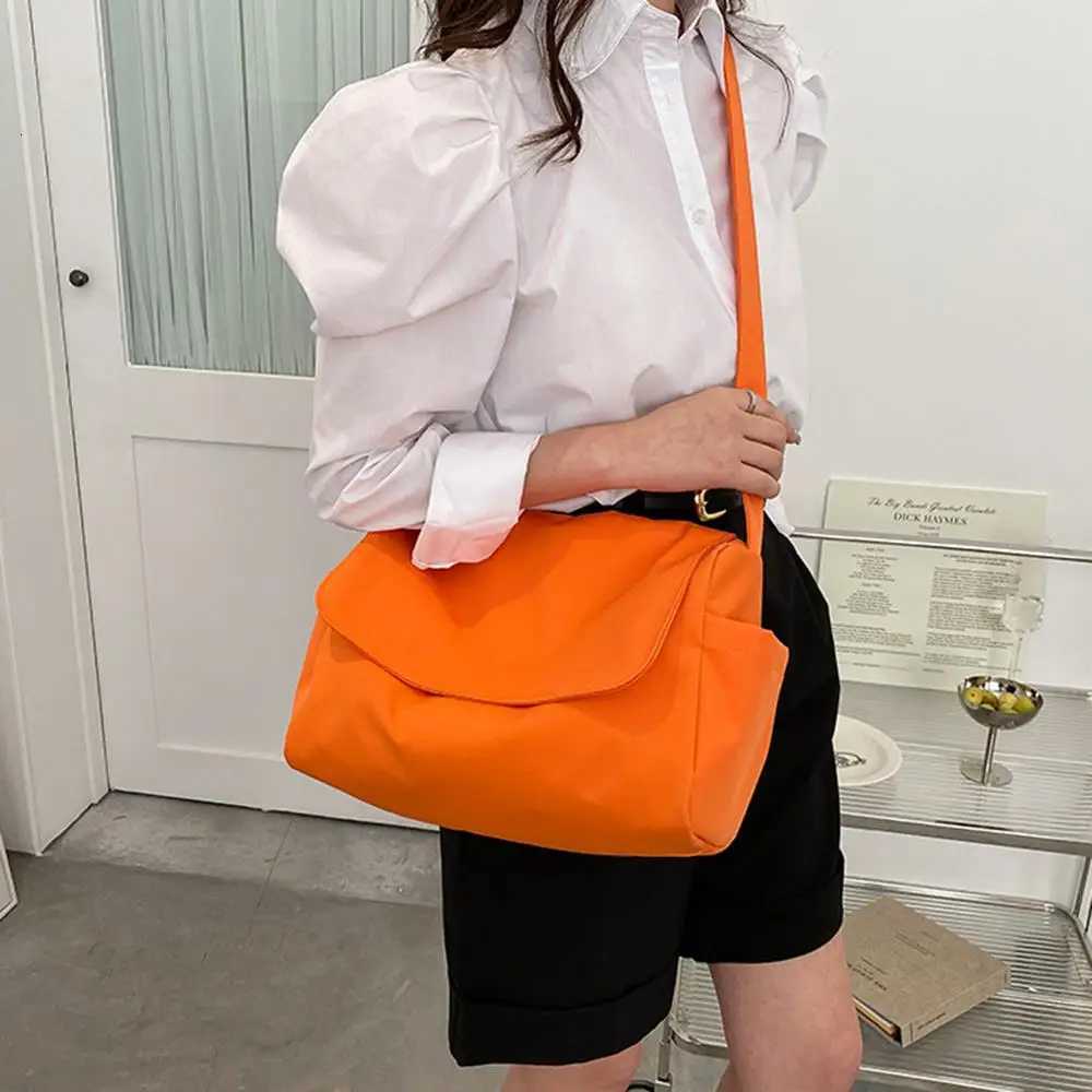 Nylon Large Capacity Shoulder Bags for Women s Korean Fashion Solid Color Messenger Bags Crossbody Bags Ladies Handbags Y250730
