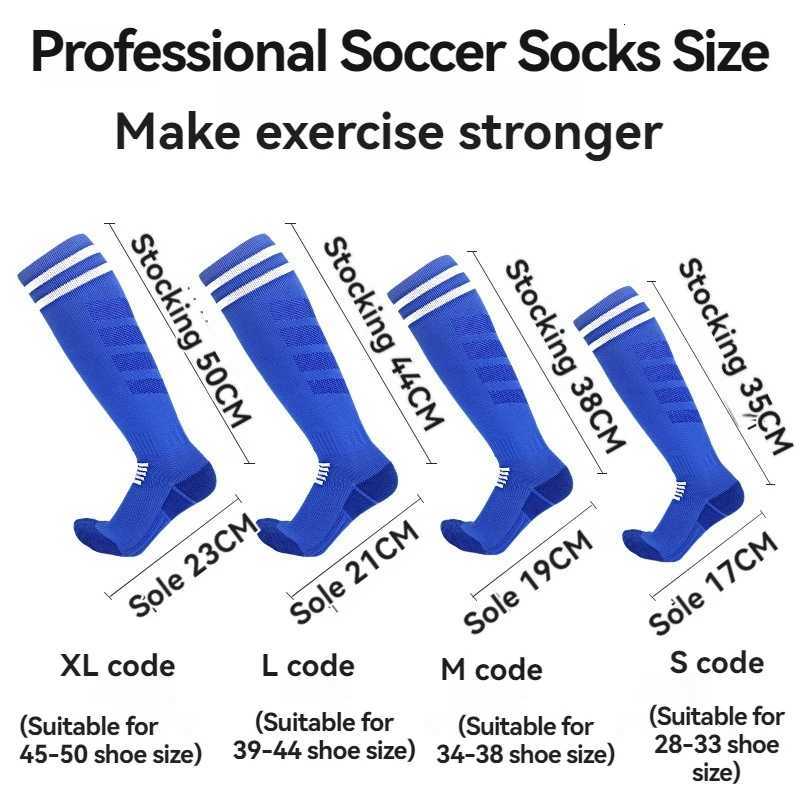 Thickened Non-slip Towel Sole Football Socks Breathable Knee High Training Stockings Adult Youth Childrens Practical Game Z250731