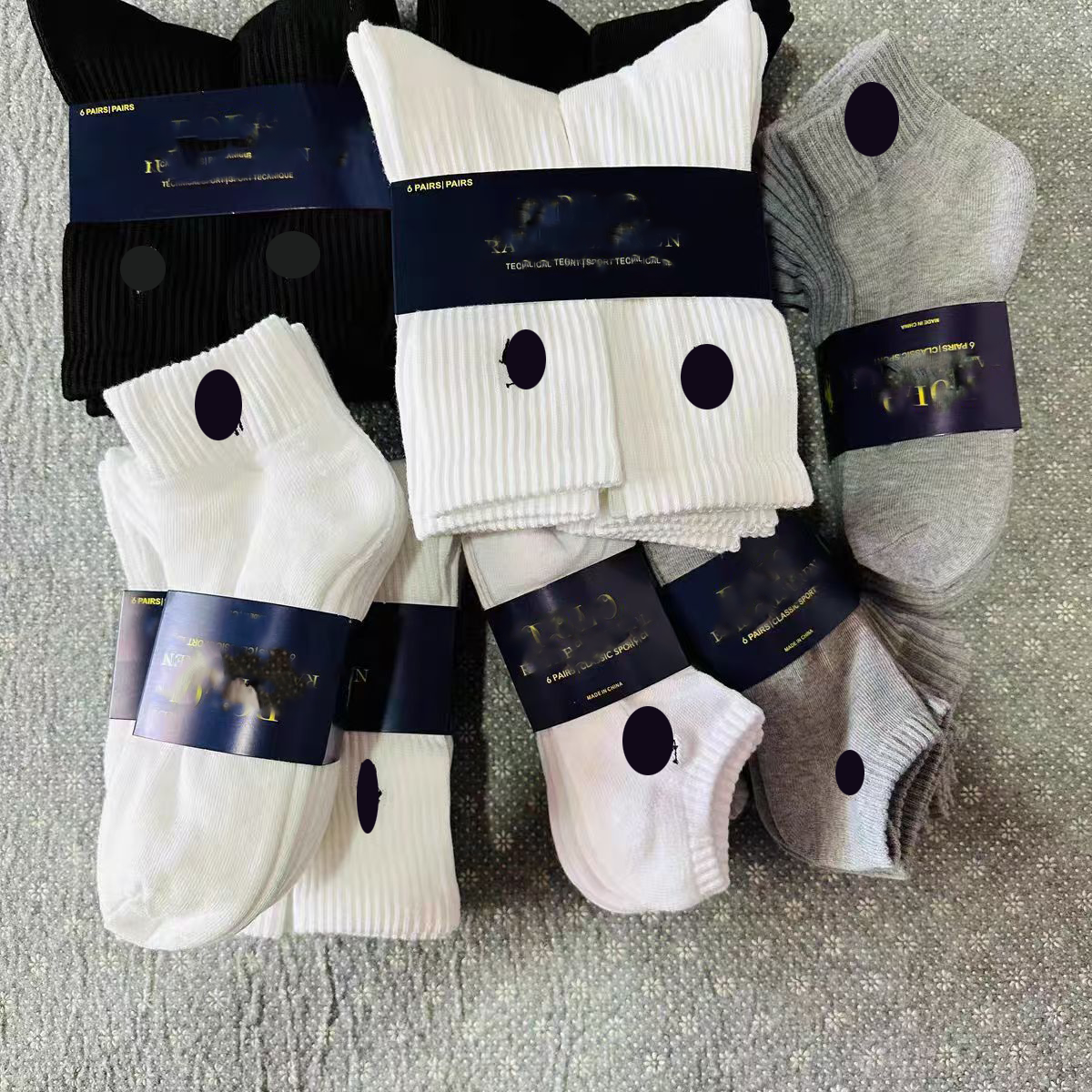 Men's Socks 2 Pairs Pack 6 Fashion Casual Cotton Solid Color Autumn Winter Breathable Comfortable Designer Embroidery Hip Hop Sports