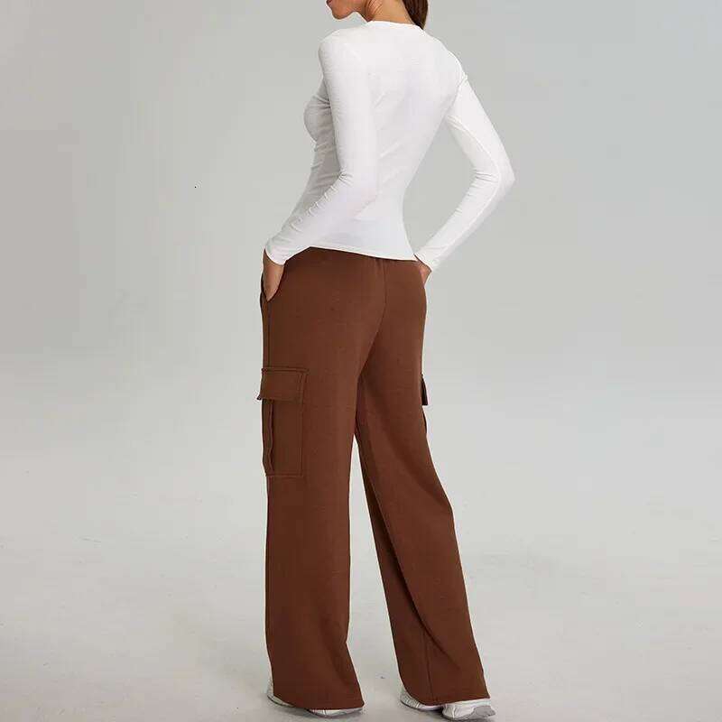 Threaded Long Sleeve T-Shirt Yoga Wear Women Tight Premium Feeling Sports Top Casual Running Quick Dry Fiess Clothse