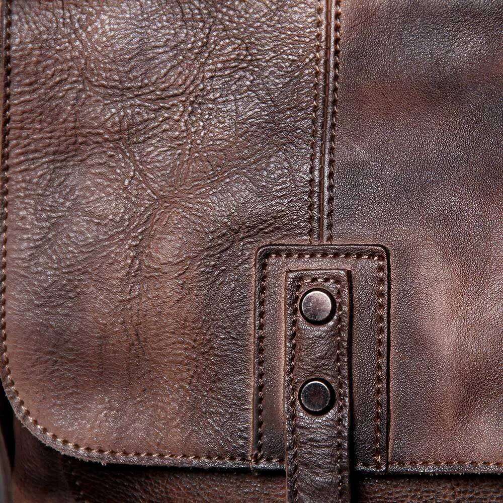 OLOEY S.WORKER Vintage Genuine Leather Men's Briefcase Cowhide Messenger Bag Plant tainning Handbag Retro Casual Style