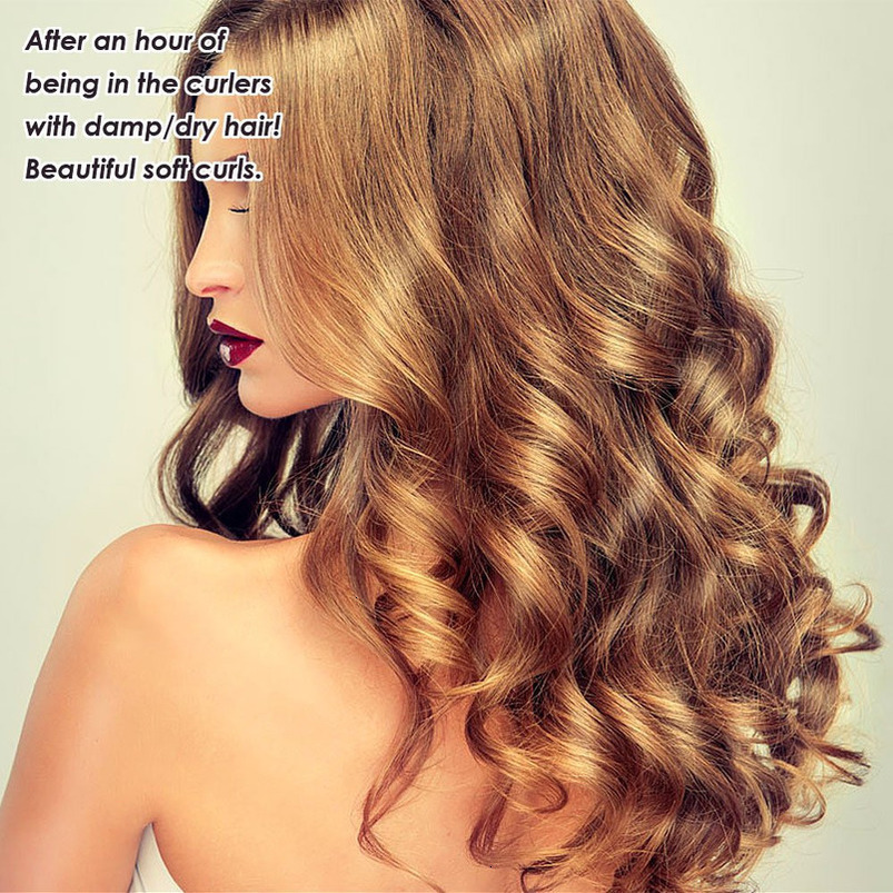 Locisne 40pcs No Heat Curlers You Can Sleep in, Rollers for Long Hair DIY(5 Colors)