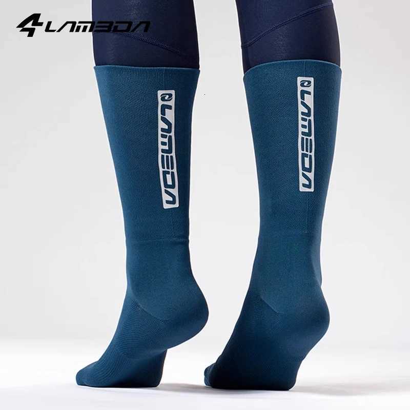 Lamada Cycling Socks Men Professional Compression Running Socks Non-Slip Sports Accessories Basketball Socks Football Socks Man Z250731