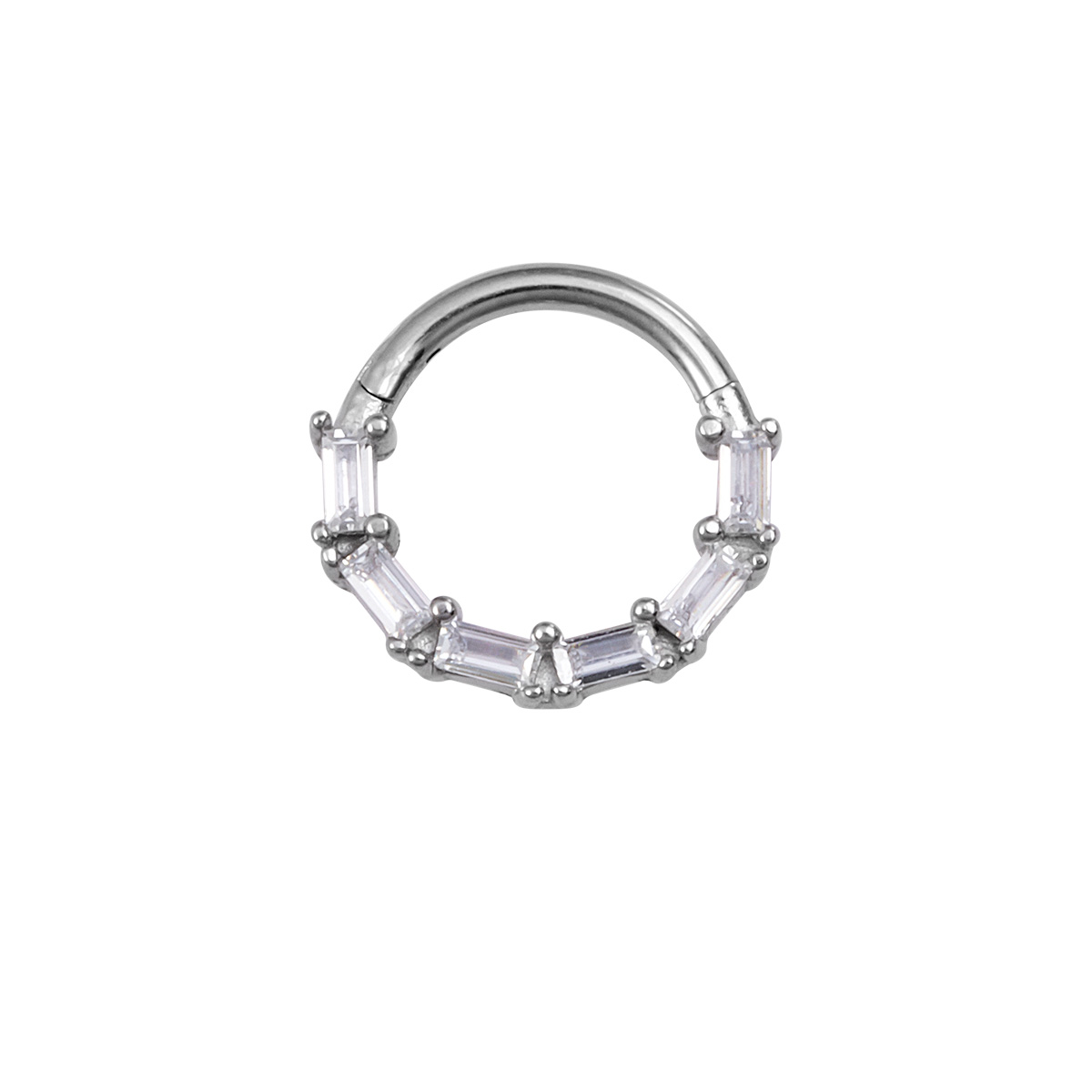 Fang Fang stainless steel zircon hinge nose ring, human puncture jewelry, ear bone ring wholesale