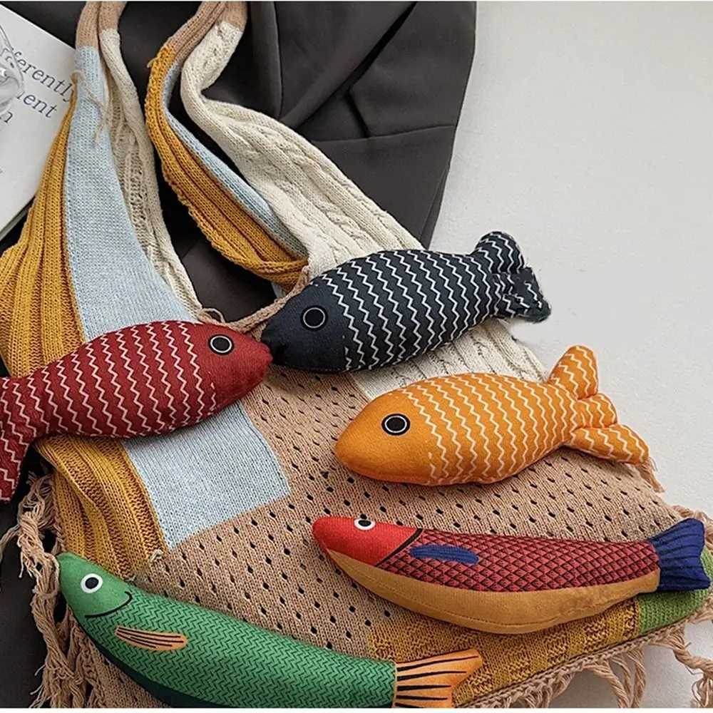 Leisure Summer Cotten Crochet Shoulder Bag Large Capacity Fish Tassels Beach Handbag Fashion Handbag Tote Bag Women Y250730