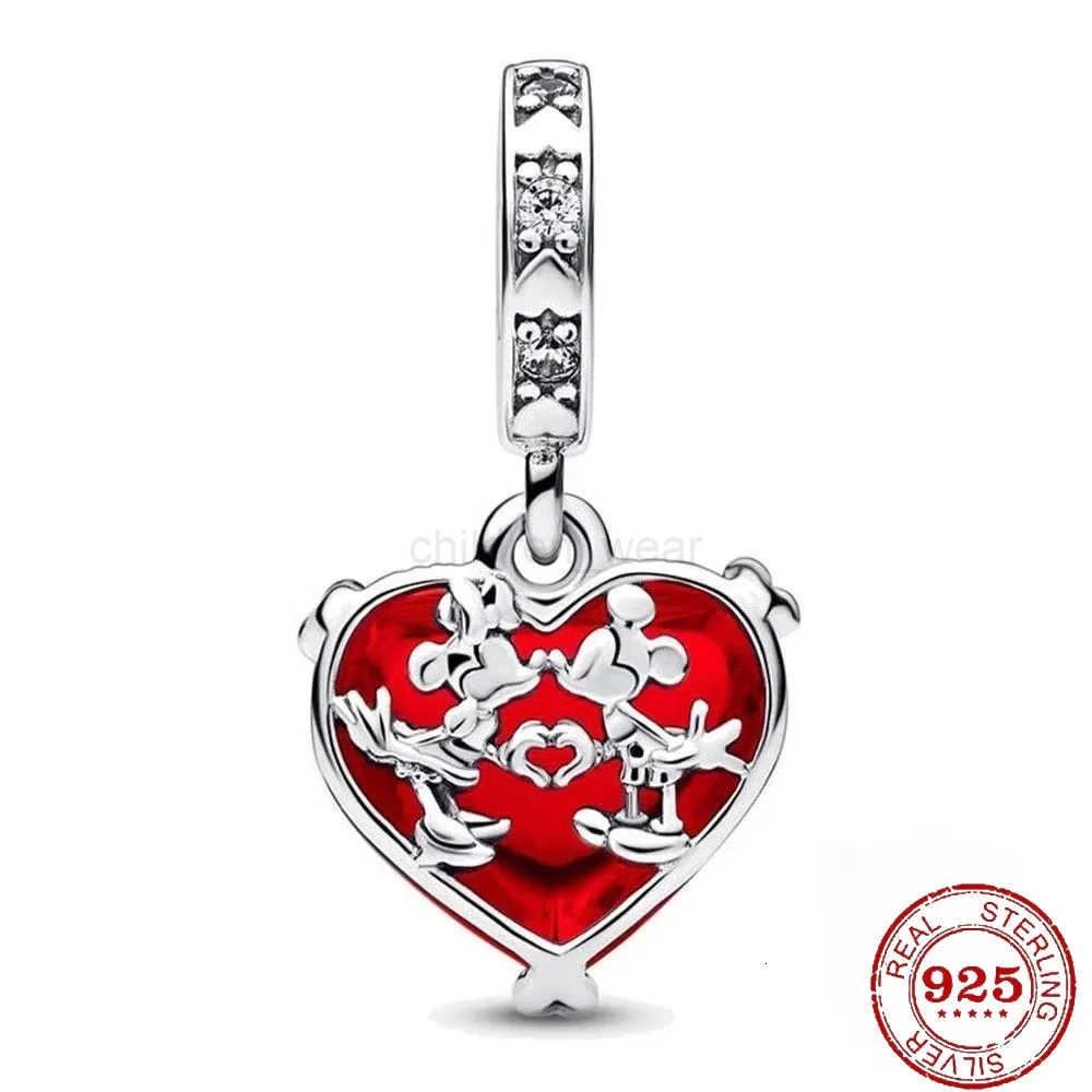 Disney New in Charm Beads Disney Cartoon Mickey Mouse Minnie Series Fit Original Bracelet DIY Pendant Bead Women Accessories Jewelry W20250814