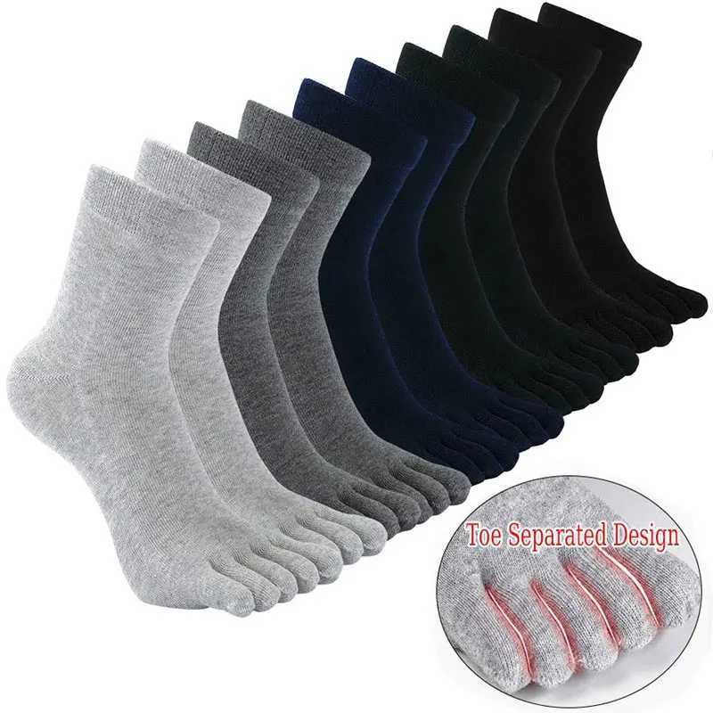 Toe Socks Men and Women Five Fingers Socks Breathable Cotton Socks Sports Running Solid Color Black White Gray Blue Beige Coffee Z250731