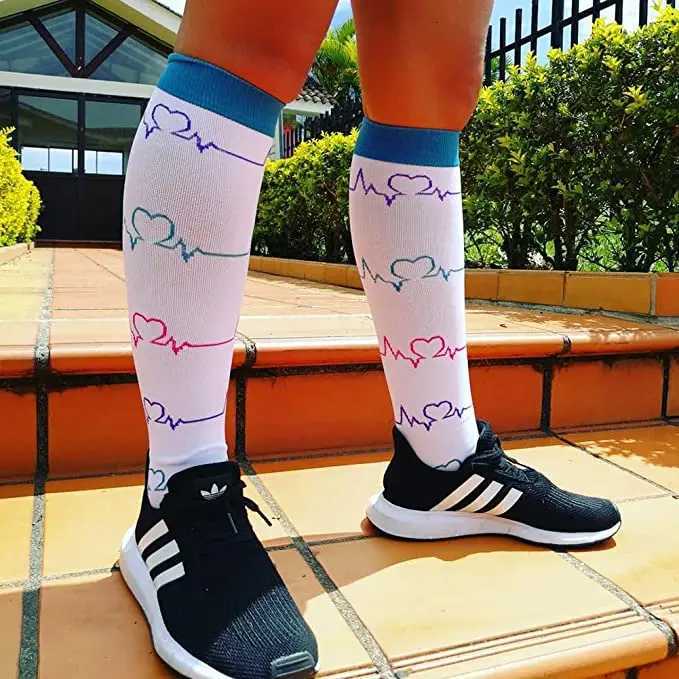 58 Styles Compression Socks Fit For Men Women Nurse Medical Edema Diabetes Varicose Veins Running Hiking Breathable Sports Socks Z250731