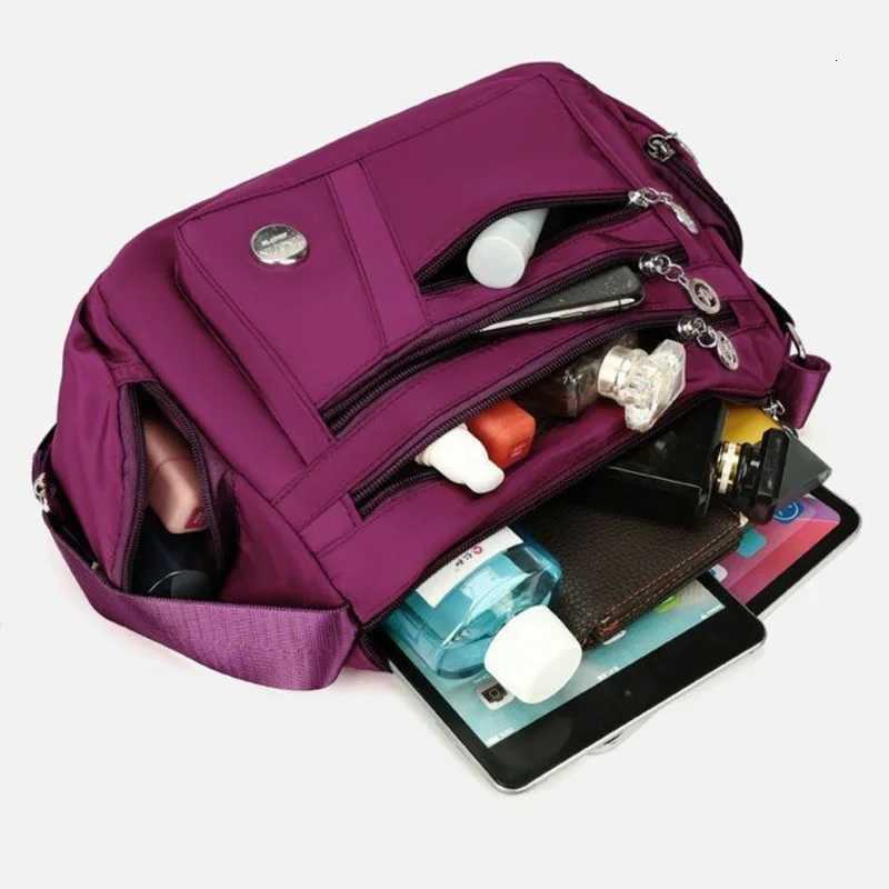 Casual Women Shoulder Messenger Bag Oxford Waterproof Zipper Handbags Package Female Large Capacity Travel Crossbody Bag Y250730